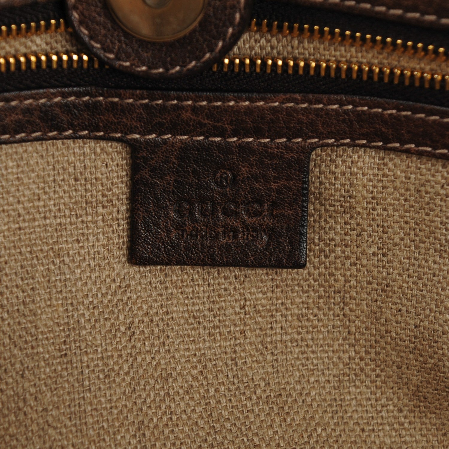 Gucci Pebbled Calfskin Bamboo Tassel Tote Brown 6 of 7