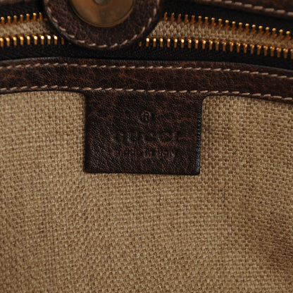 Gucci Pebbled Calfskin Bamboo Tassel Tote Brown 6 of 7