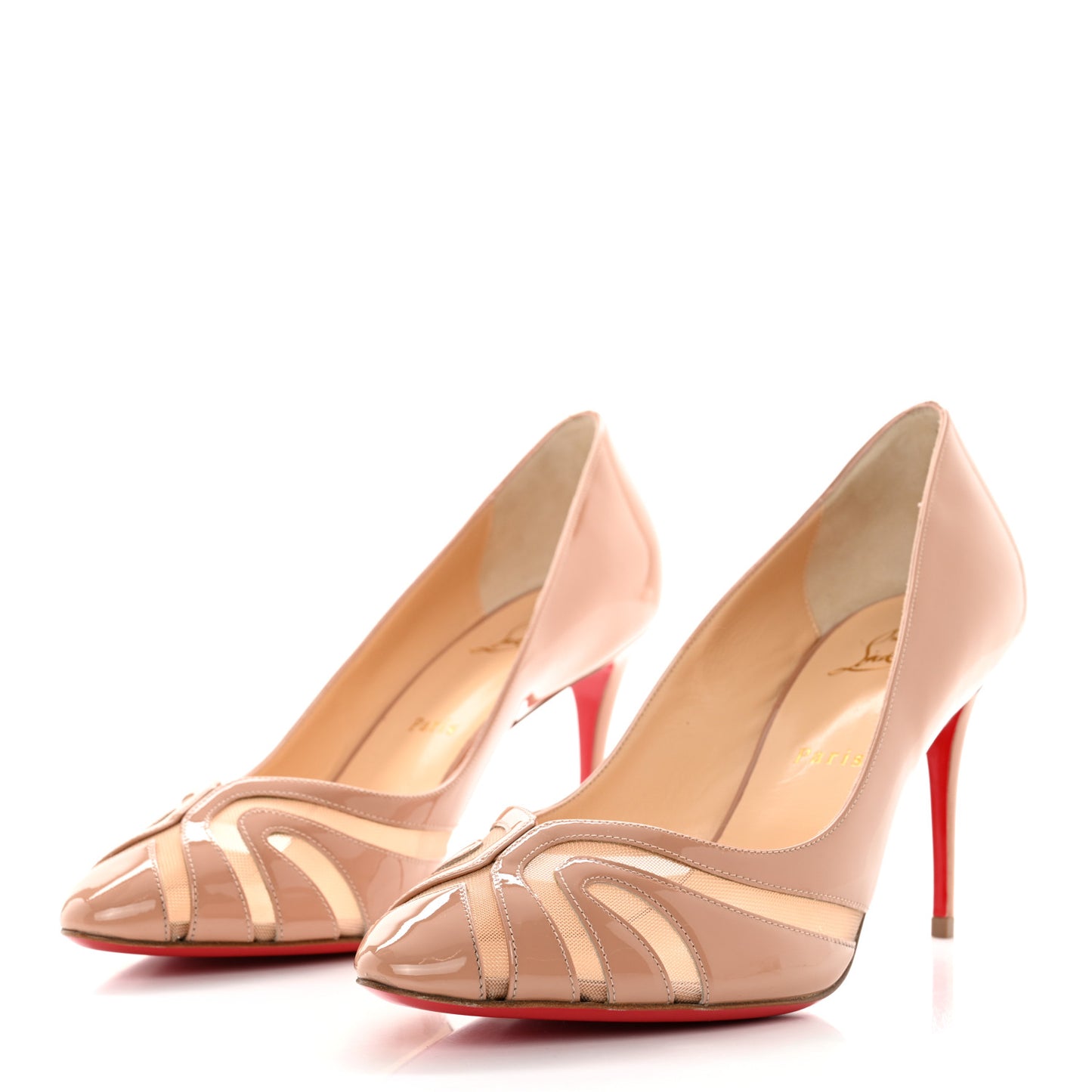 Patent Rete Olive 85 Pumps 40.5 Nude