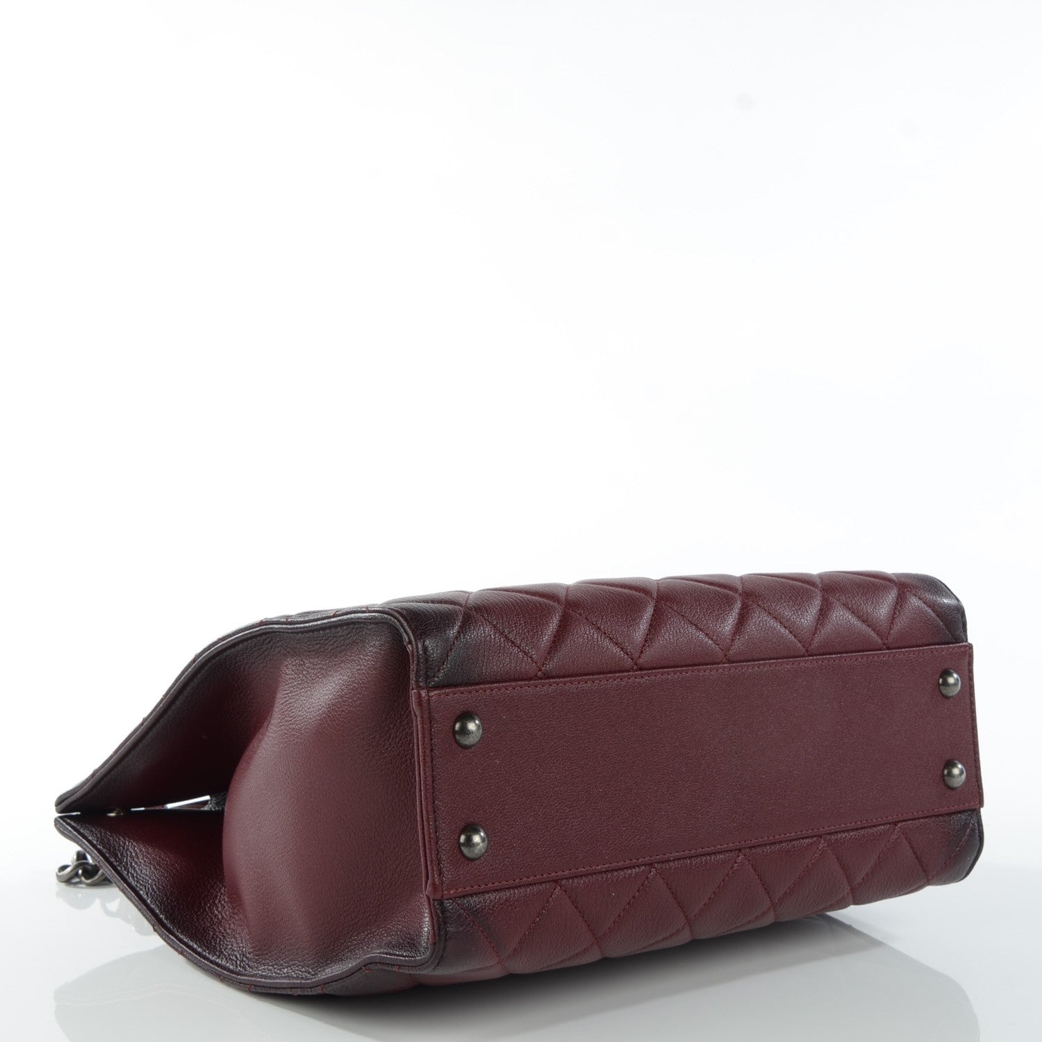 Chanel Goatskin Quilted Tote Light Burgundy 4 of 9