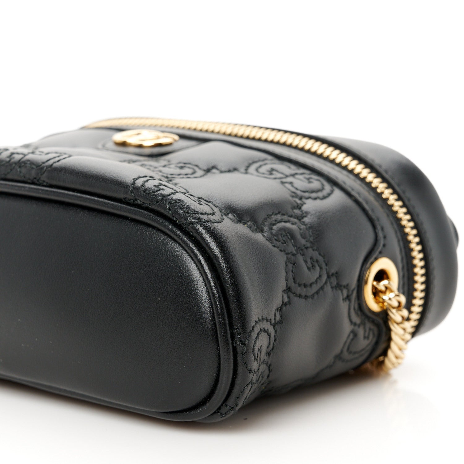Gucci Calfskin GG Matelasse Mini Top Handle Bag Black 10 of 11