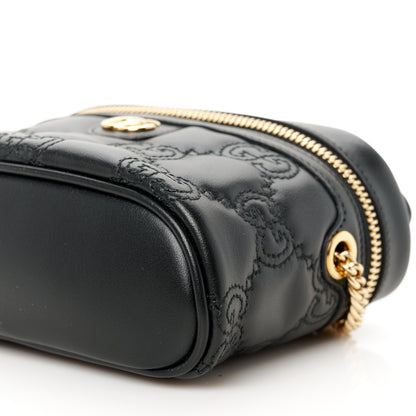 Gucci Calfskin GG Matelasse Mini Top Handle Bag Black 10 of 11