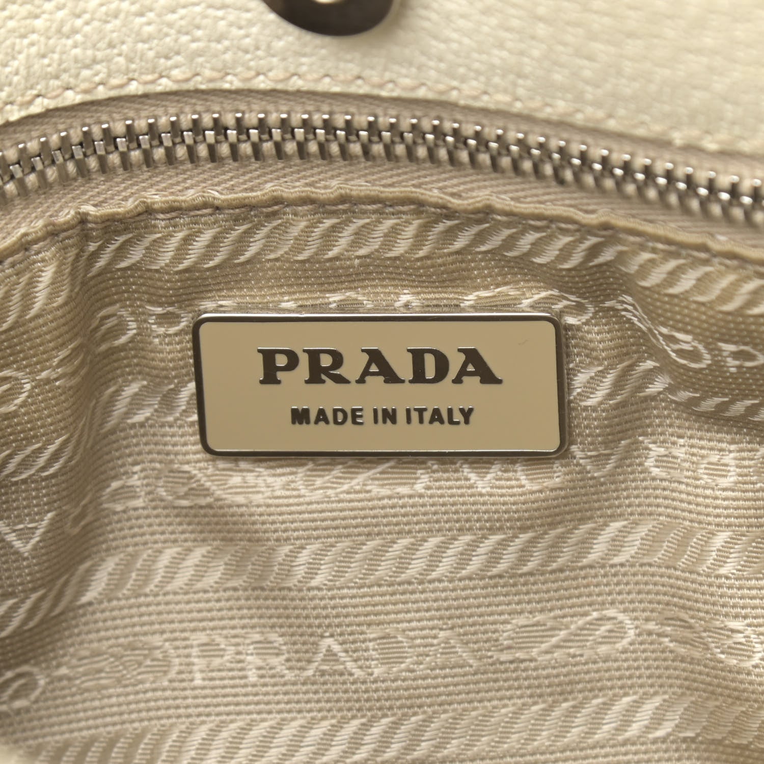Prada Canapa Moon Shoulder Bag Sabbia White 6 of 17