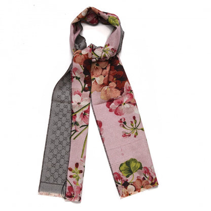 Gucci Wool GG Monogram Miniorophin Scarf Shell Pink 1 of 9