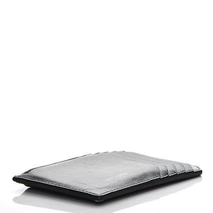 Saint Laurent Calfskin 5 Fragments Zip Pouch Card Holder Black 4 of 12