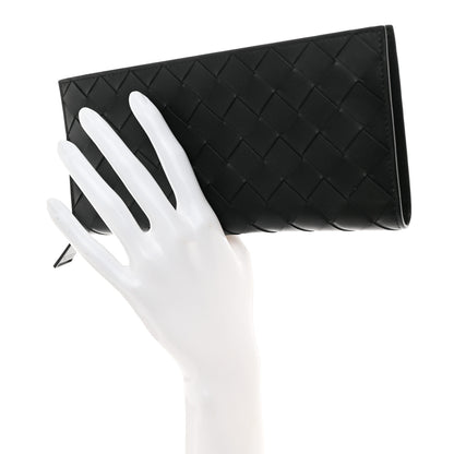 Bottega Veneta Nappa Intrecciato Zip Around Wallet Black 2 of 8