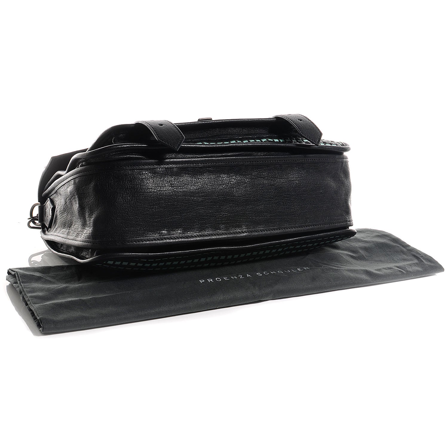Proenza Schouler Woven Leather PS1 Medium Satchel Black 4 of 14
