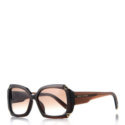 Louis Vuitton Hortensia Cat Eye Sunglasses Z0366W Brown Glitter 1 of 8