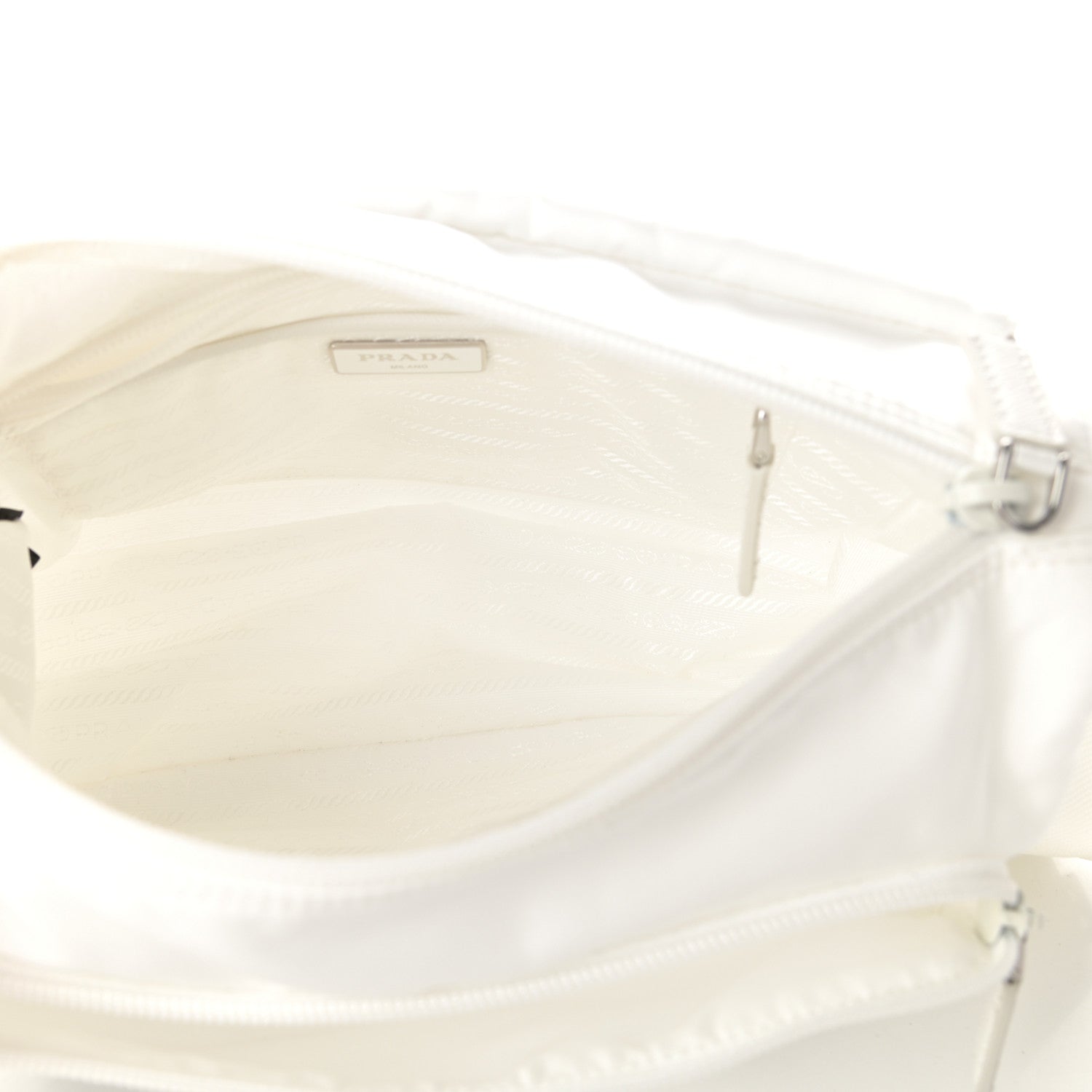 Prada Re-Nylon Single Pocket Messenger Bag White 5 of 10