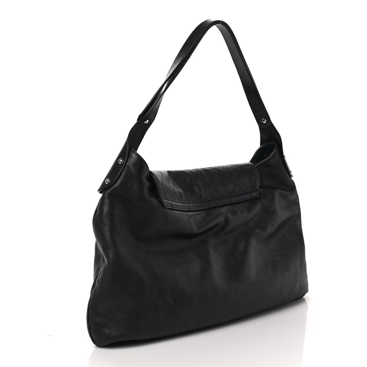 Caviar Stitched Pocket In The City Hobo Black