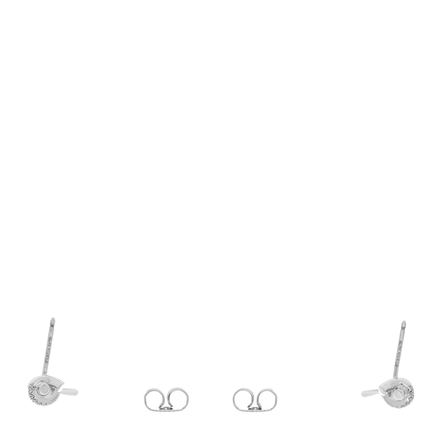 Tiffany 18K White Gold Diamond Tiffany Knot Earrings 3 of 5