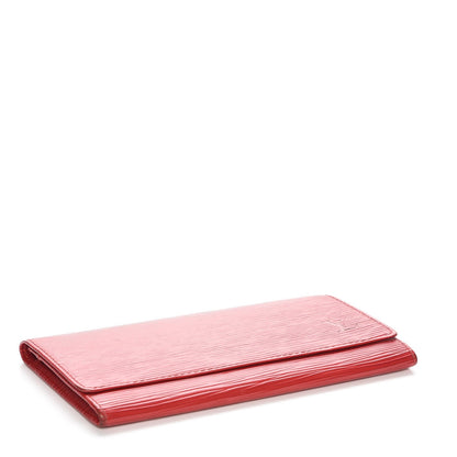 Louis Vuitton Epi Porte Yen 3 Cartes Credit Wallet Castillan Red 4 of 9