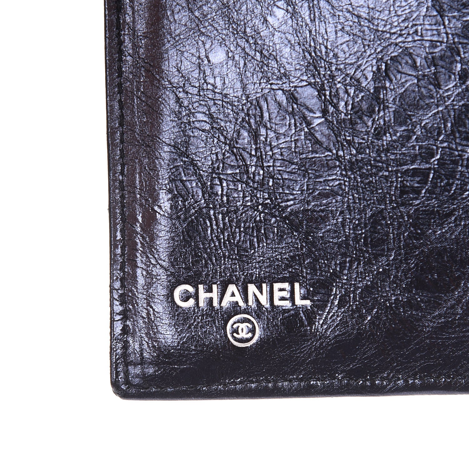 Chanel Metallic Aged Calfskin Quilted Reissue Long Flap Wallet Dark Navy Blue 6 of 14