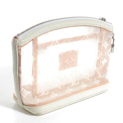 Louis Vuitton Monogram Transparence Transparent Lockit Clutch LE White 3 of 7