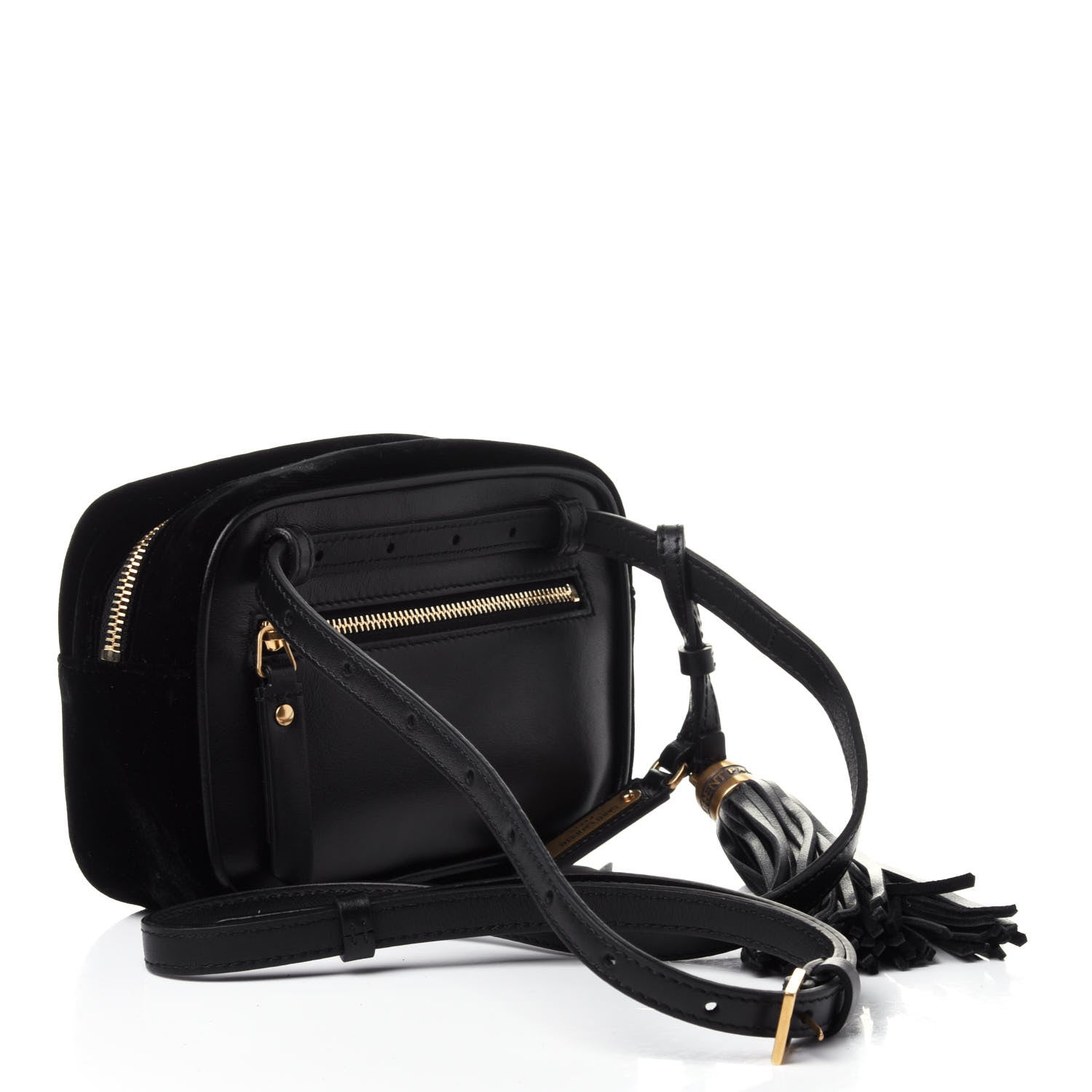 Saint Laurent Velour Matelasse Monogram Lou Belt Bag Black 2 of 4