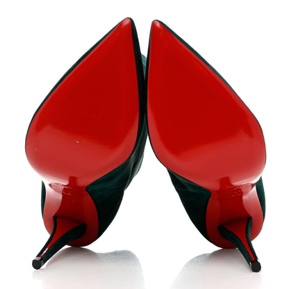 Christian Louboutin Veau Velours Astrilarge 100 Booties 35.5 Green 5 of 8