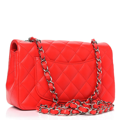 Chanel Lambskin Quilted Mini Rectangular Flap Red 2 of 4