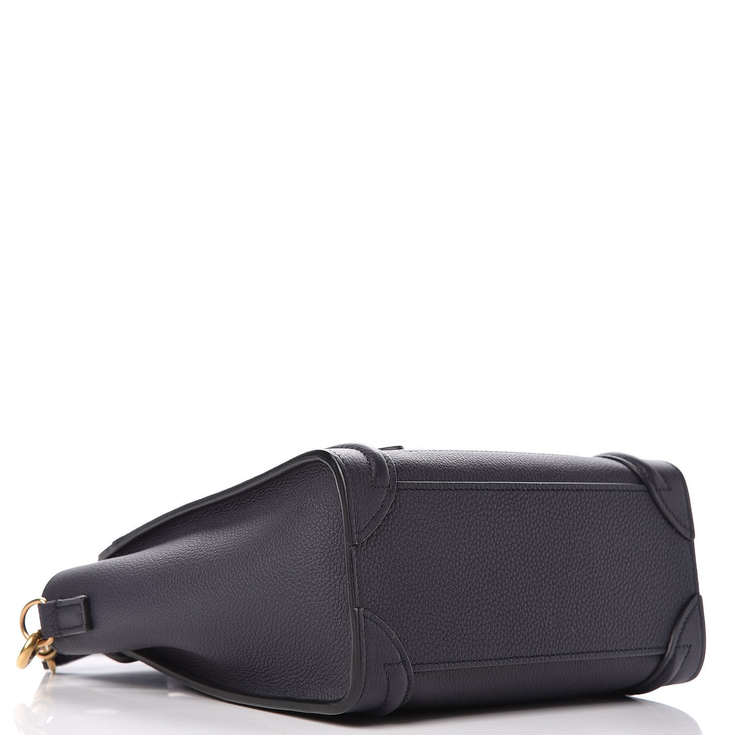 Drummed Calfskin Nano Luggage Navy Blue