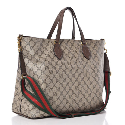 Gucci Soft GG Supreme Monogram Courrier Medium Crossbody Tote Beige New Acero 4 of 17