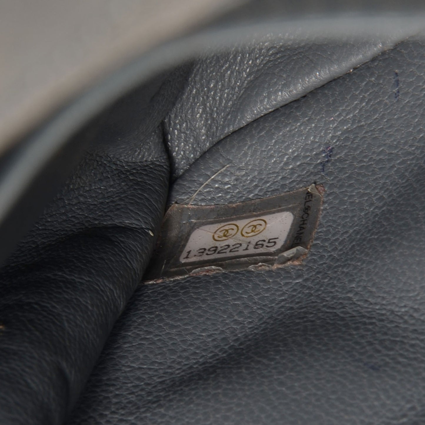 Patent Quilted Jumbo Single Flap Grey