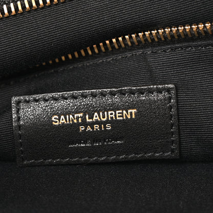 Saint Laurent Canvas Calfskin Leopard Print Rive Gauche Noe Tote Natural Black 6 of 14