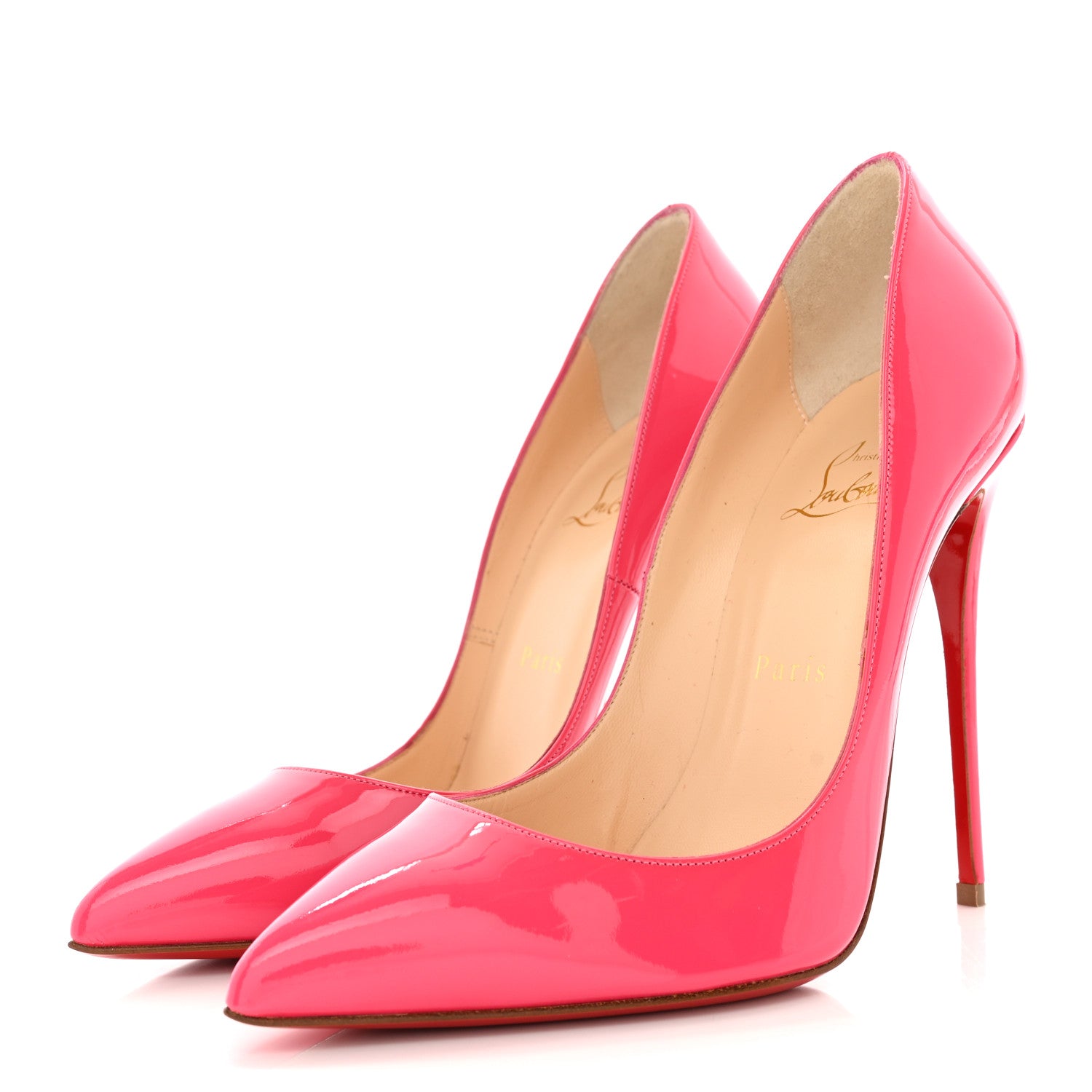 Christian Louboutin Patent So Kate 120 Pumps 38 Shocking Pink 3 of 9