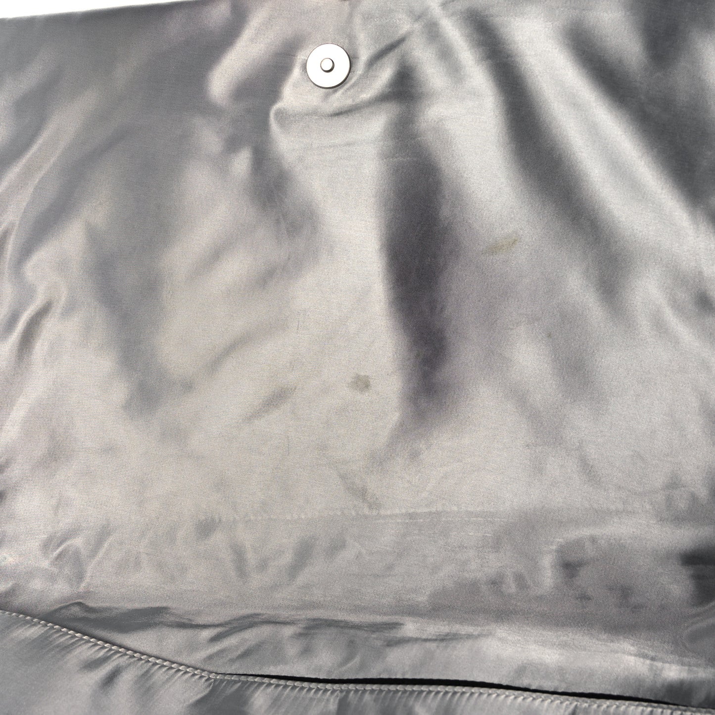 Metallic Nylon Sport CC Messenger Dark Silver