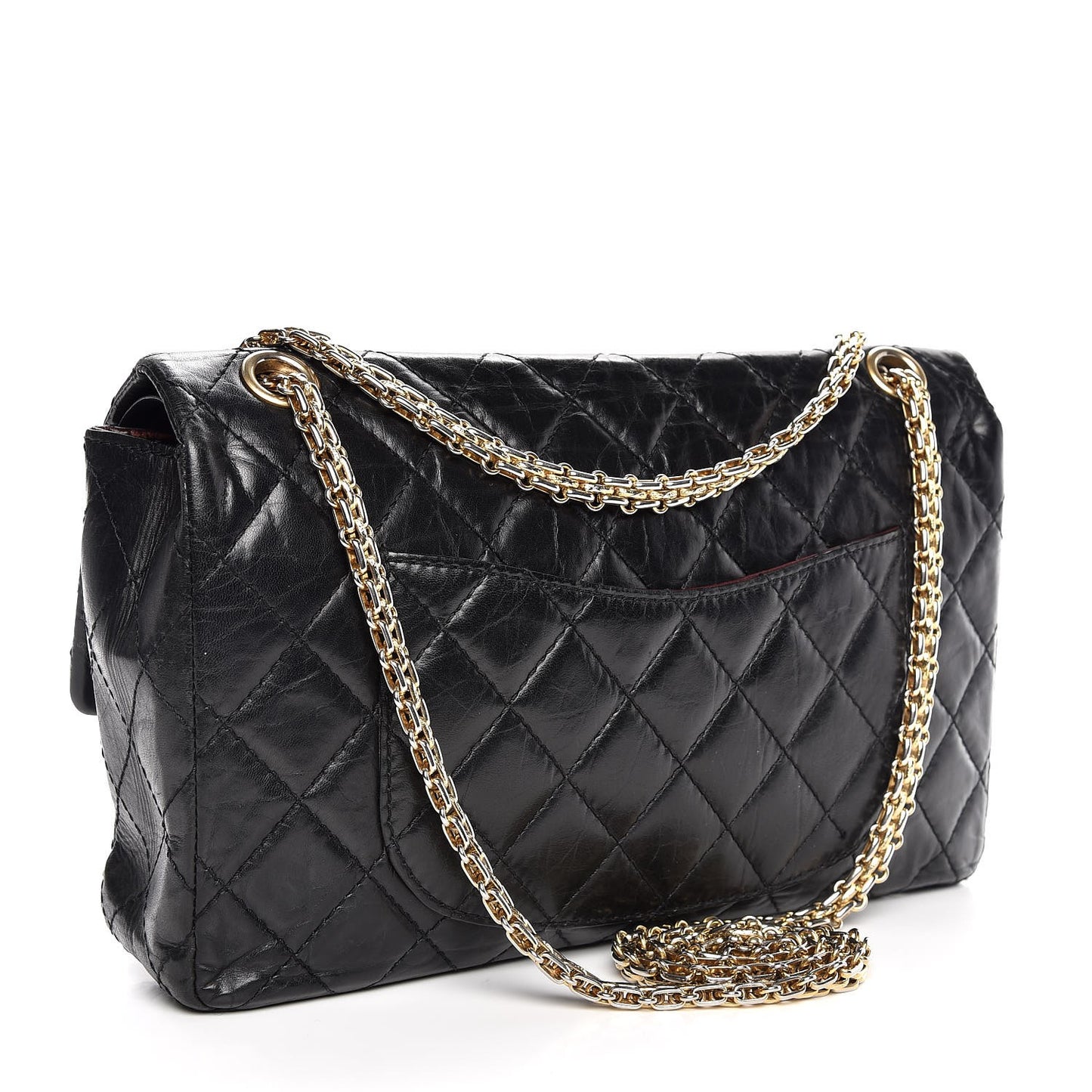 Aged Calfskin Quilted 50th Anniversary 2.55 Reissue 226 Flap Black