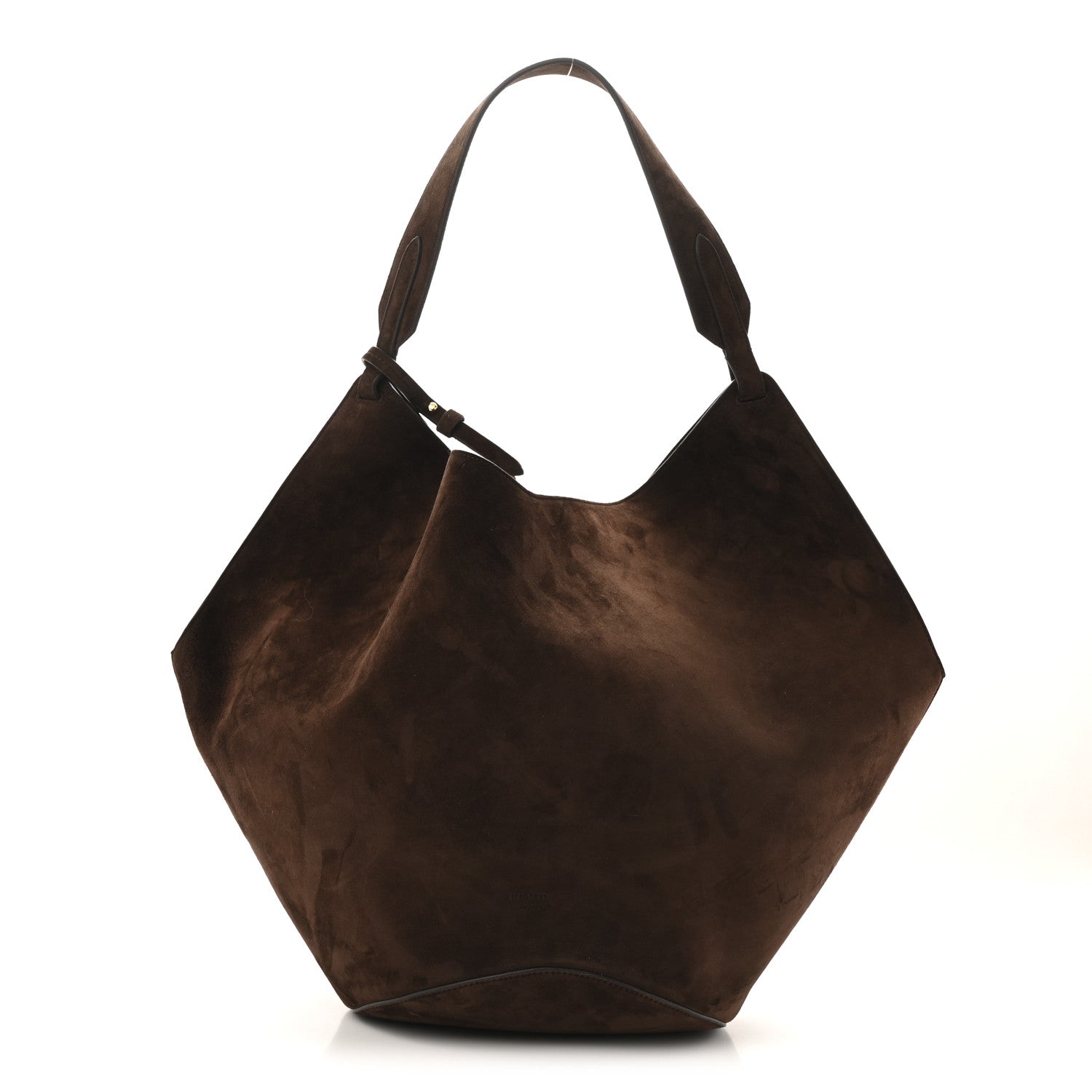 Khaite Suede Calfskin Medium Lotus Tote Coffee 1 of 10