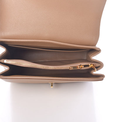 Celine Grained Calfskin Classique 16 Top Handle Bag Beige 5 of 11