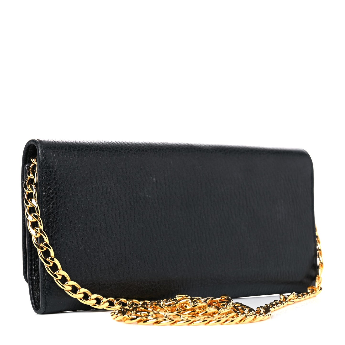 Vitello Daino Chain Wallet Black