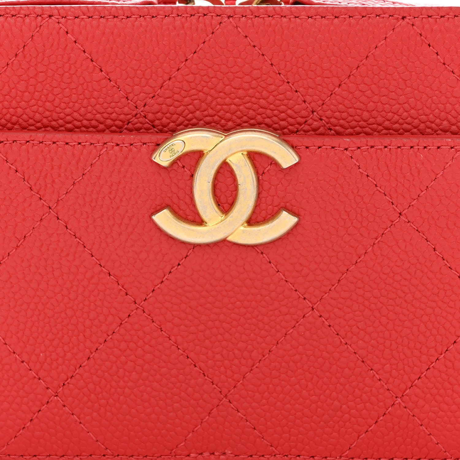 Chanel Caviar Quilted Waist Bag Red 8 of 10