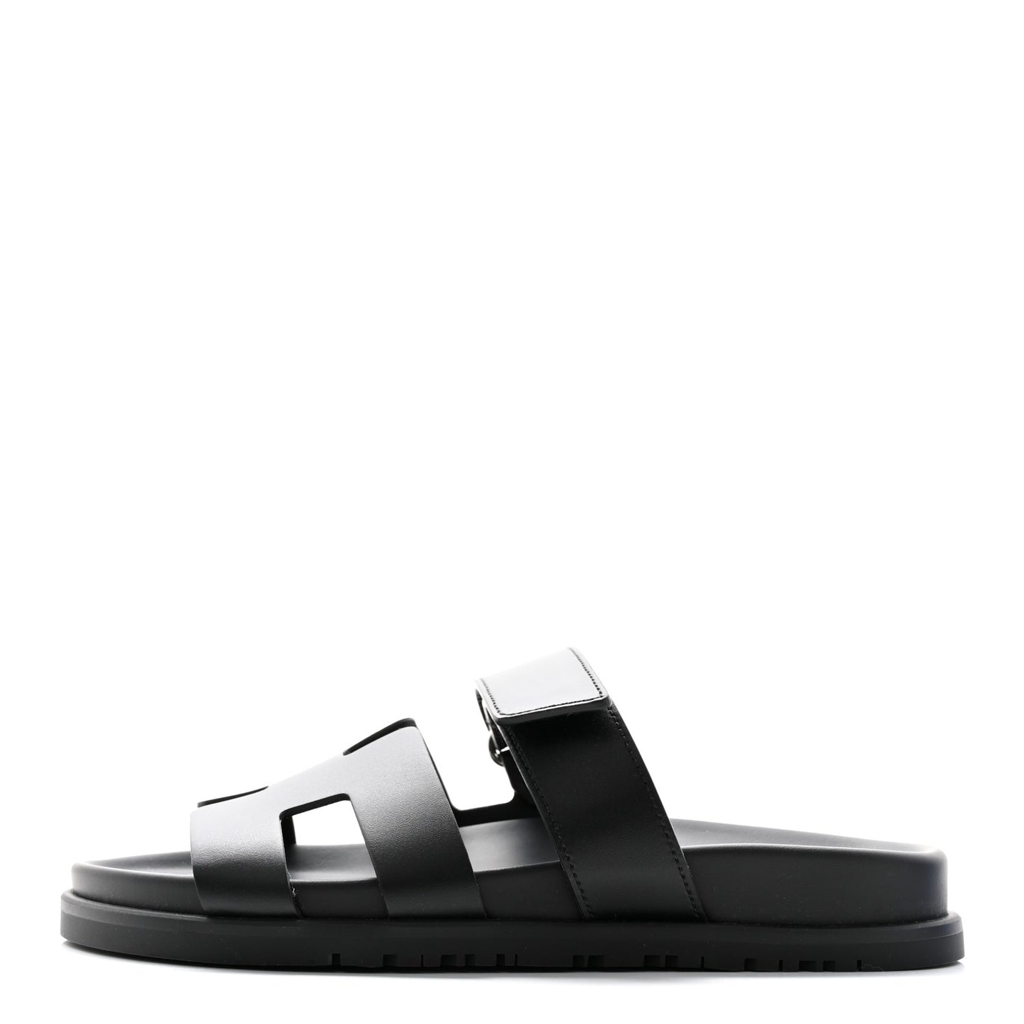 Calfskin Womens Chypre Sandals 36.5 Black