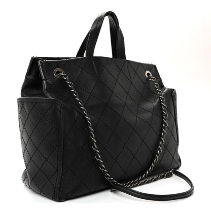Chanel Calfskin CC Pocket Tote Black 3 of 12
