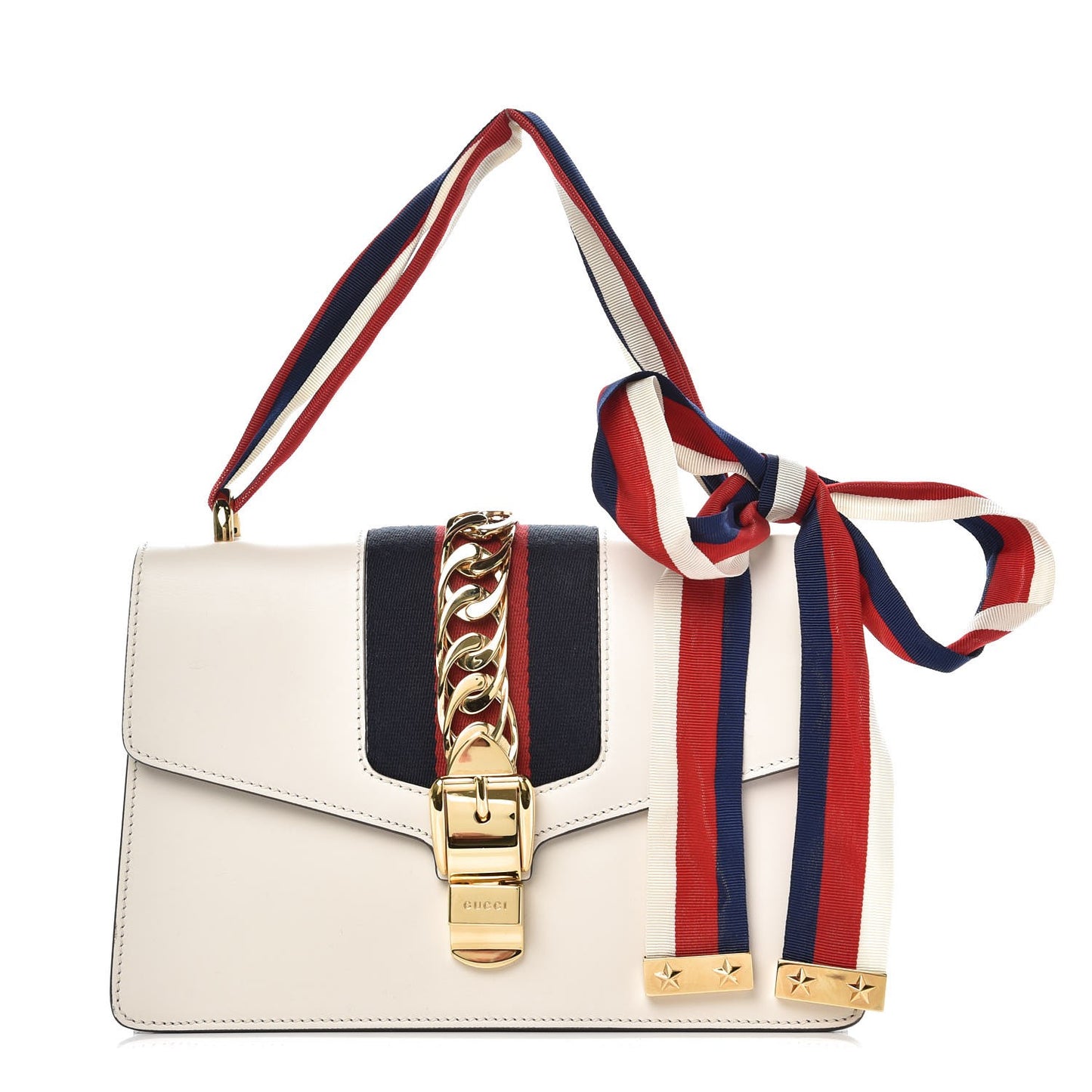 Calfskin Small Sylvie Shoulder Bag Off White