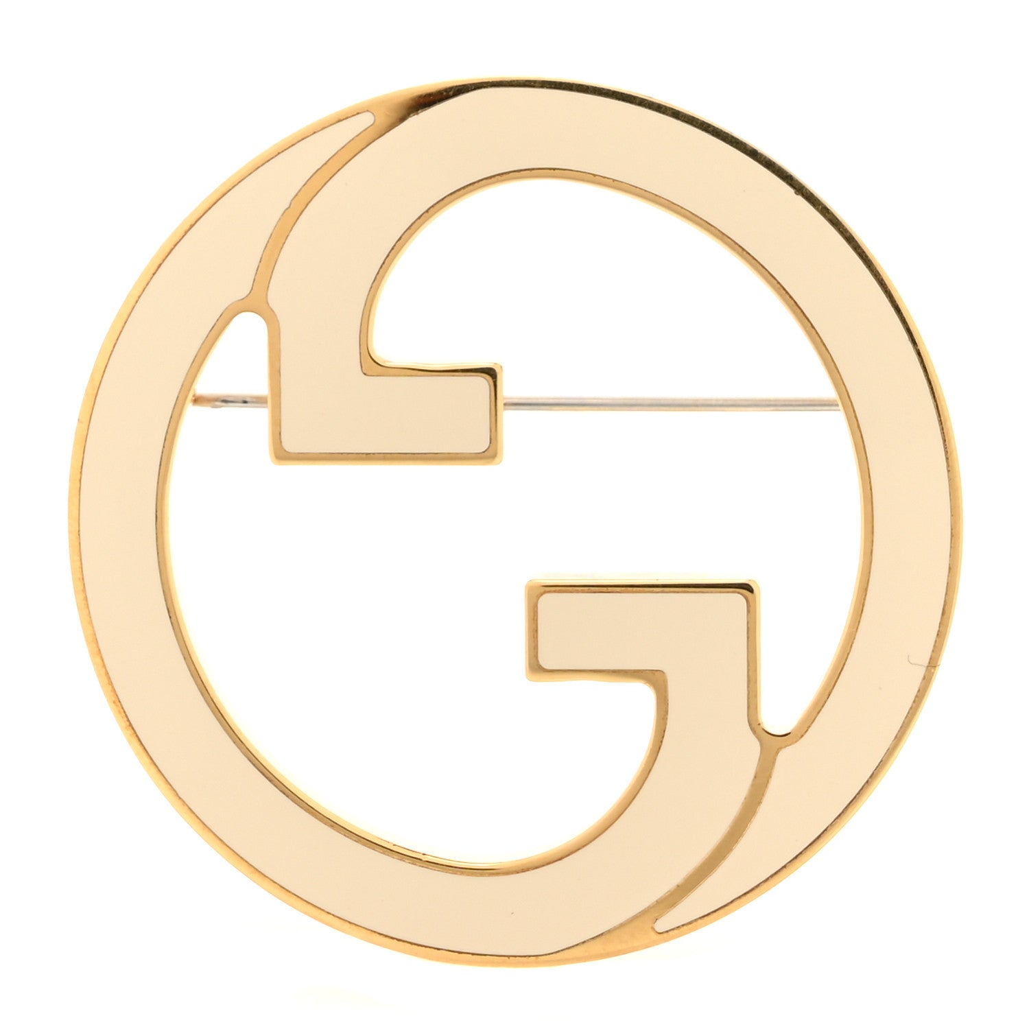 Gucci Metal Enamel Blondie Brooch New Ivoire 2 of 6