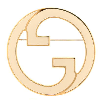 Gucci Metal Enamel Blondie Brooch New Ivoire 2 of 6
