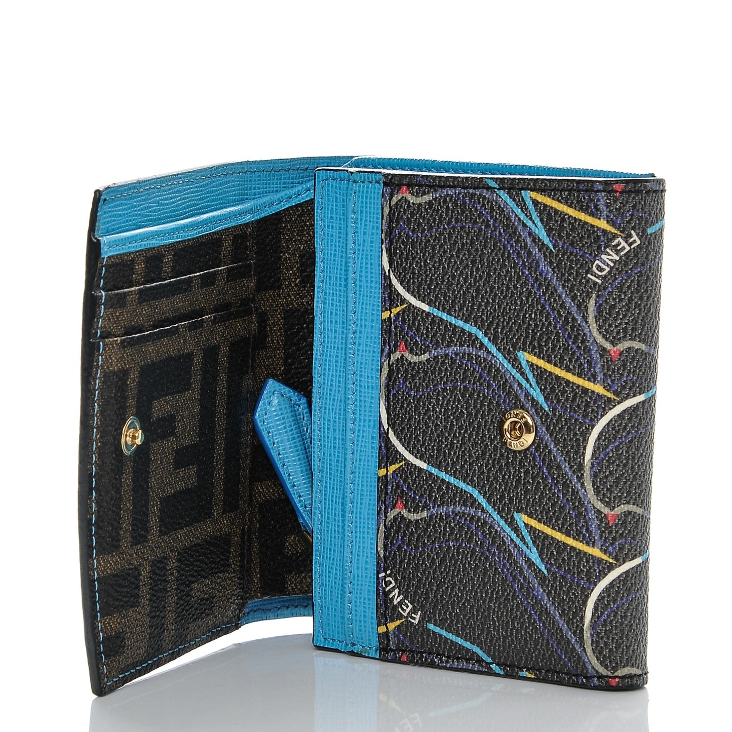 Vitello Elite QuTweet Compact Wallet Asfalto Multicolor