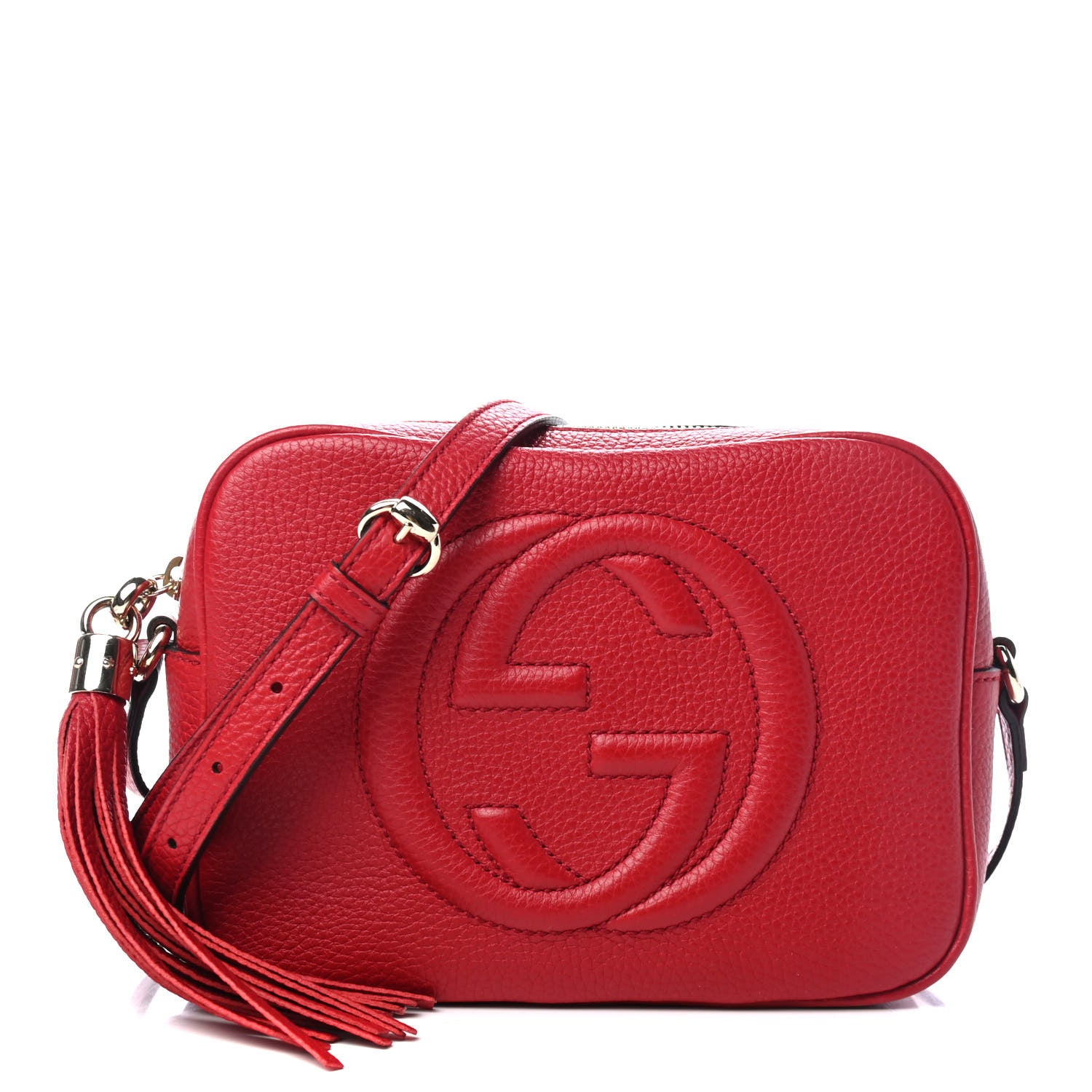 Gucci Pebbled Calfskin Small Soho Disco Bag Tabasco Red 1 of 4