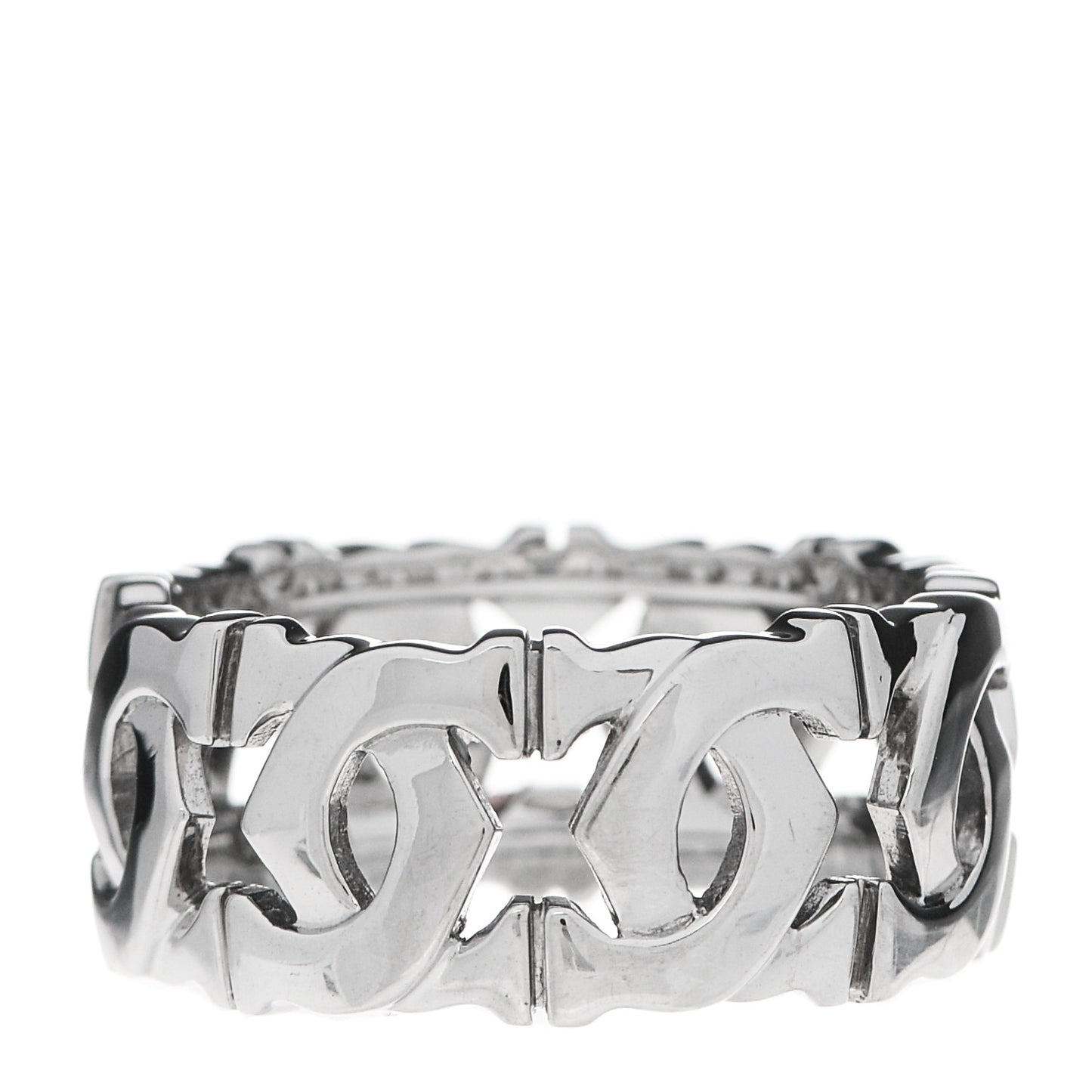 18K White Gold Entrelaces Ring 49 4.75