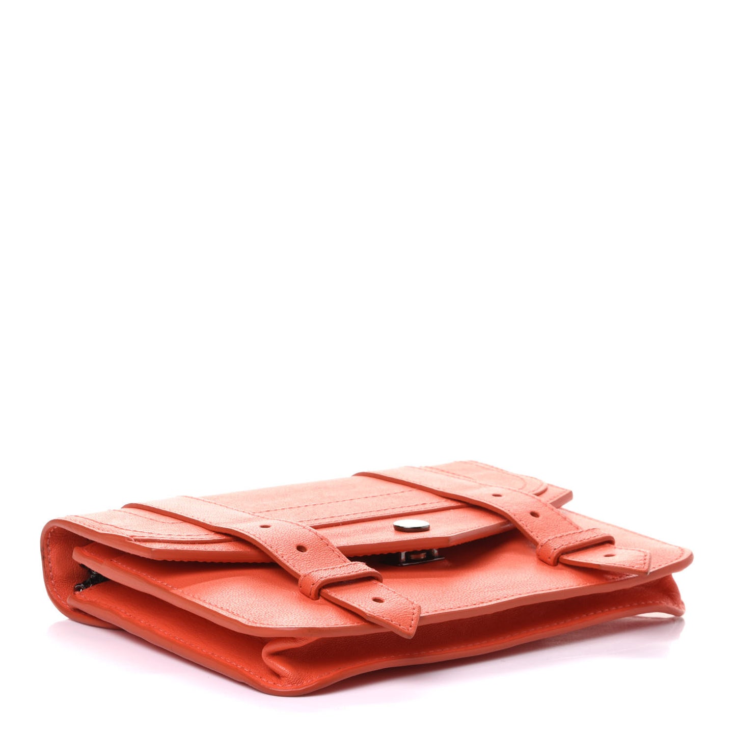Lambskin PS1 Large Chain Wallet Deep Coral