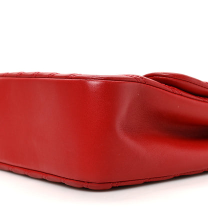 Chanel Lambskin Chevron Double Stitch Jumbo Single Flap Red 9 of 9