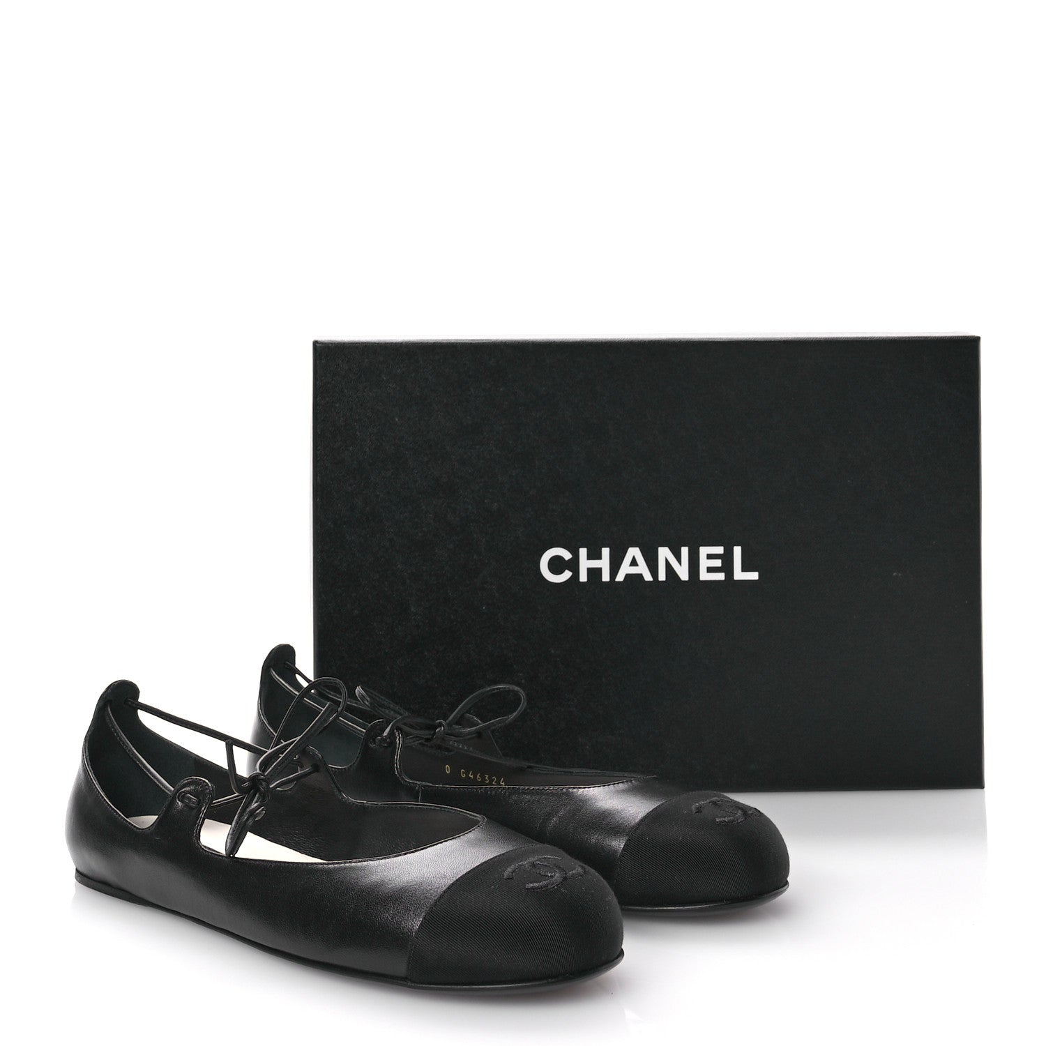 Chanel Lambskin Grosgrain Mary Jane Flats 38.5 Black 9 of 9