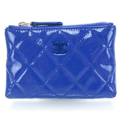 Chanel Patent Key Holder Case Bright Blue 1 of 9