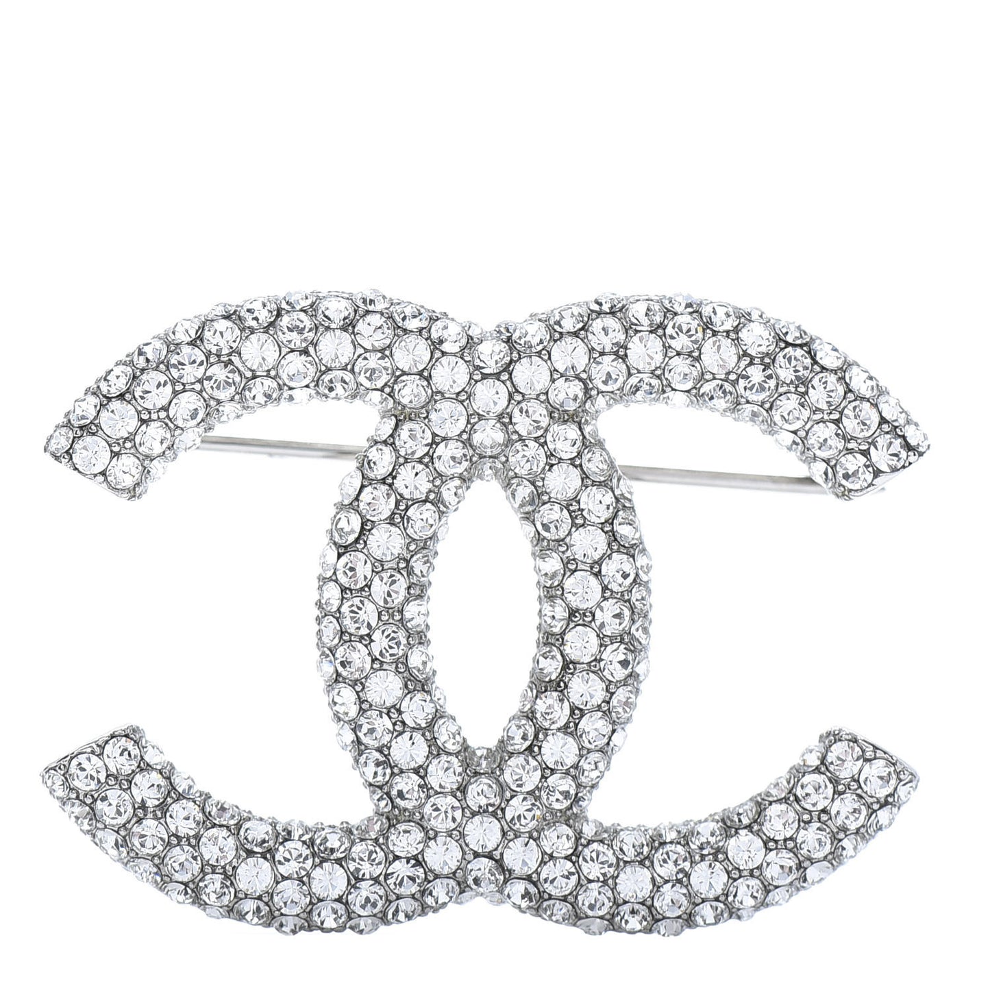 Crystal CC Brooch Silver