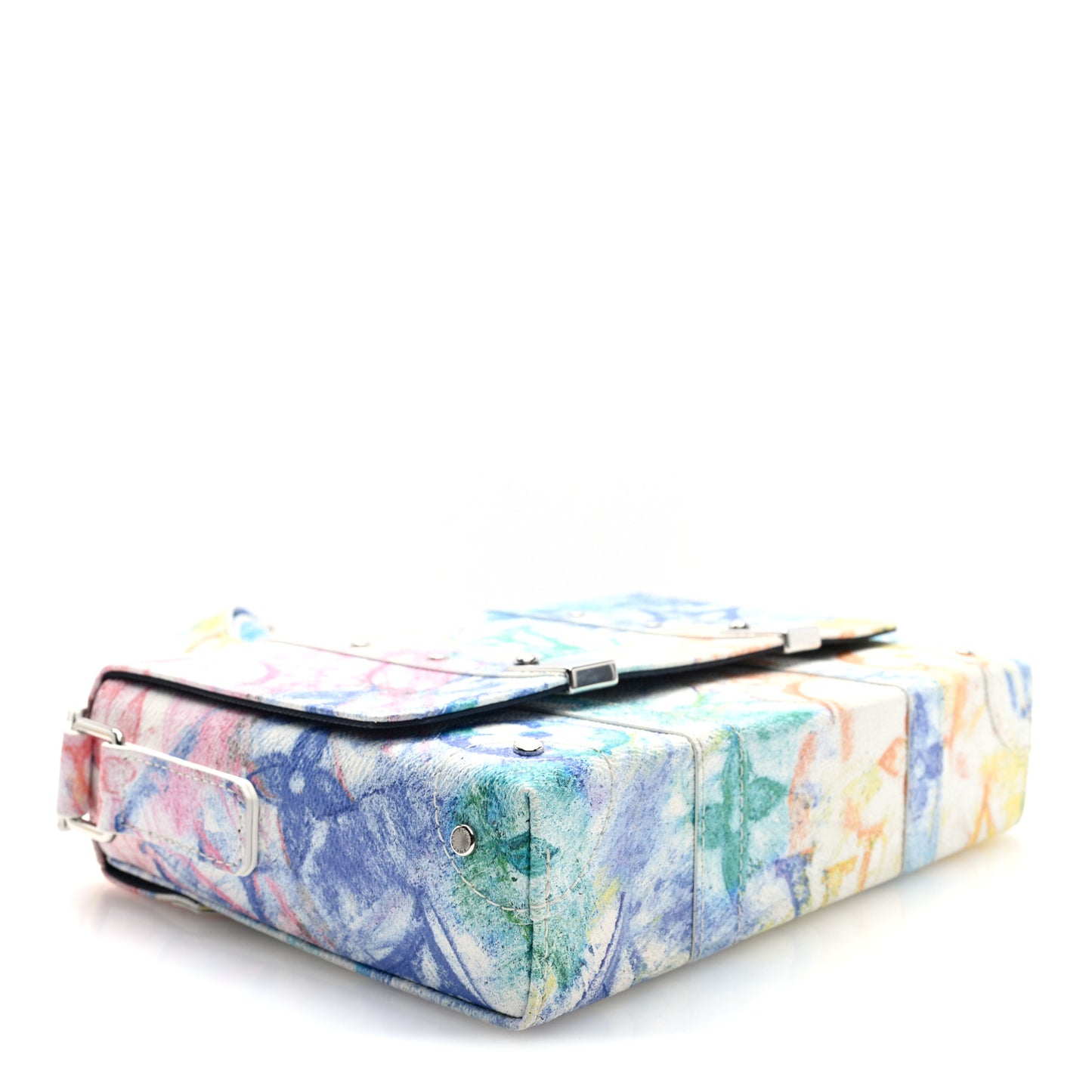 Monogram Pastel Colors Trunk Messenger Multicolor