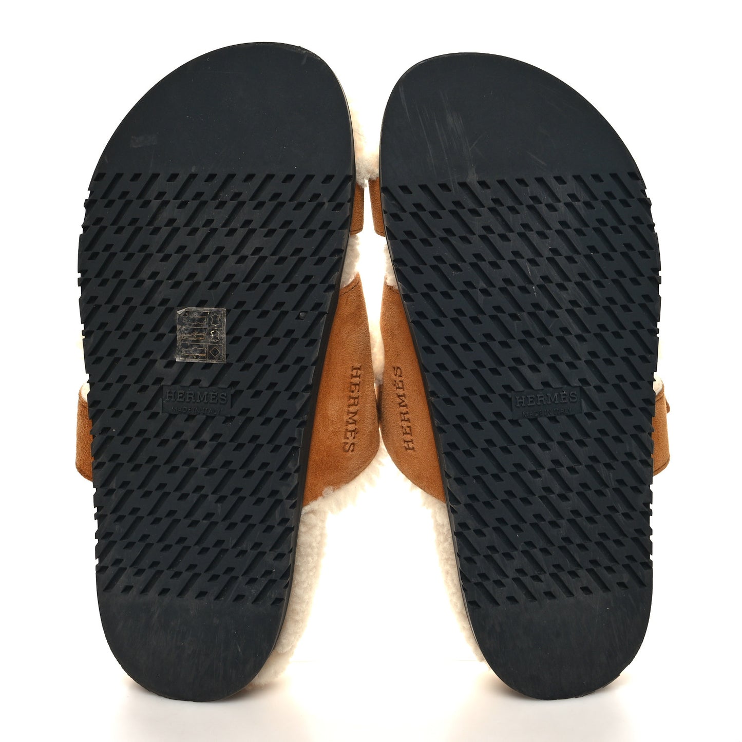 Suede Goatskin Woolskin Womens Chypre Sandals 37.5 Naturel Ecru