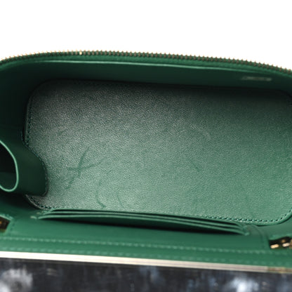 Chanel Lambskin Quilted Small Top Handle Vanity Case With Chain Green 6 of 11