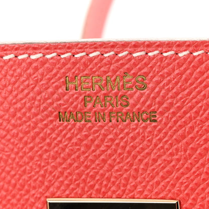 Hermes Epsom Candy Birkin 35 Rose Jaipur Gold 6 of 14