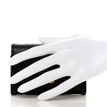 Chanel Caviar Quilted Flap Card Holder Black 2 of 9